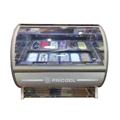 Commercial Refrigerated 500L Small Display Freezer For Ice Cream 7.5 AMPS