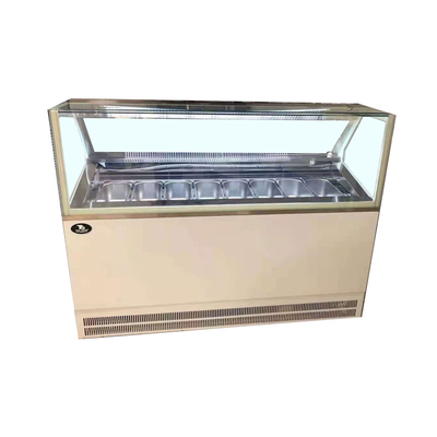 R290 Refrigerant 12*1/3 Pans Gelato Ice Cream Display Freezer CFC Free