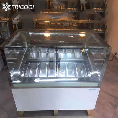 R290 12*1/3 refrigerante critica el congelador CFC de la exhibición del helado de Gelato libremente